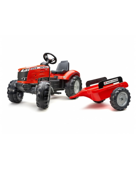 Tractor-a-pedales-MAssey-Ferguson-8740S-con-remolque-4010AB-Falk-Agridiver