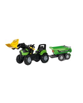 Tractor-pedales-Deutz-Agrotron-7250-TTV-RollyFarmtrac-pala-remolque-basculante-Halfpipe-710034-12240-RollyToys-Agridiver