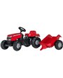 Tractor-a-pedales-Massey-Ferguson-remolque- Rollykid-012305-Rollytoys-agridiver-rojo
